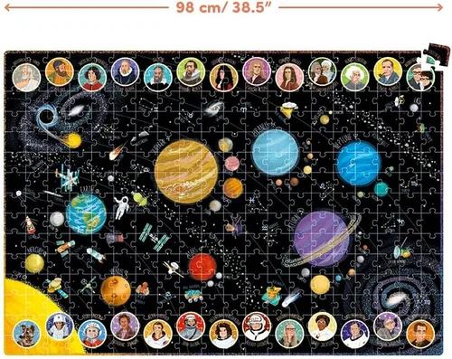 Vista 3 de Banana Panda Suuuper - Rompecabezas de suelo de 300 piezas con póster educativo grande con datos sobre el planeta, el espacio y la ciencia