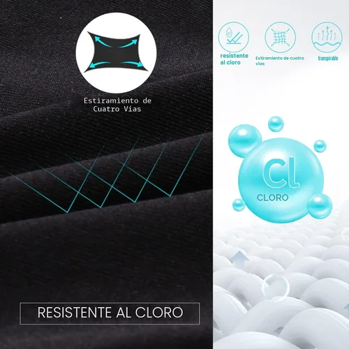 Vista 5 de baleaf Traje de baño deportivo de una pieza con espalda cruzada para mujer Negro