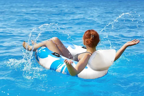 Vista 4 de Poolmaster Dreamy Days - Flotador para piscina, color azul, grande