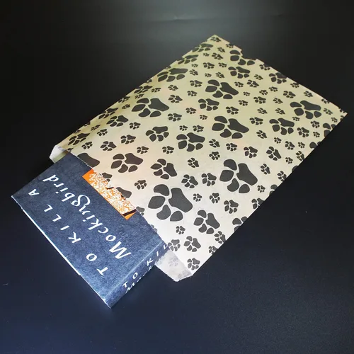Vista 2 de CuteBox Pawprint - Bolsas de regalo de papel plano Kraft para manualidades, recuerdos de fiesta, venta al por menor, mercancía, ferias comerciales