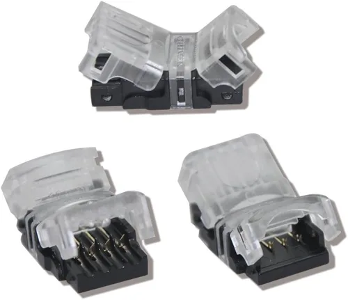 Vista 2 de Griver conector 4 pines para tira de luces led impermeable 5050, de conexión rápida por cable