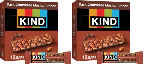 Vista 11 de KIND Barras de nueces, almendras, caramelo y sal marina, aperitivos saludables, sin gluten, bajas en azúcar, 0.21 onzas de proteína, 12