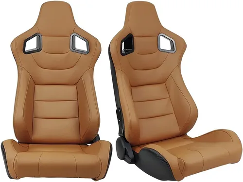 Vista 24 de FREEMOTOR802 Par de asientos reclinables universales para carreras, PU Rosa