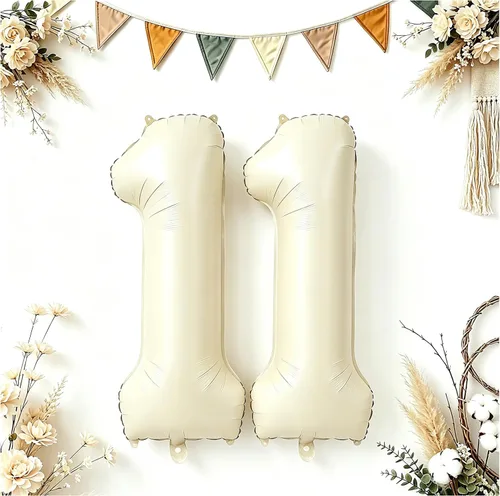 Vista 165 de Globos grandes de 40 pulgadas de números del 0 al 9, globos numéricos para decoración de fiesta de cumpleaños, globos de helio de aluminio