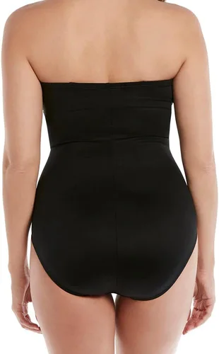 Vista 4 de Miraclesuit Traje de baño para mujer Rock Solid Madrid Bandeau Underwire Correa desmontable Traje de baño de una pieza