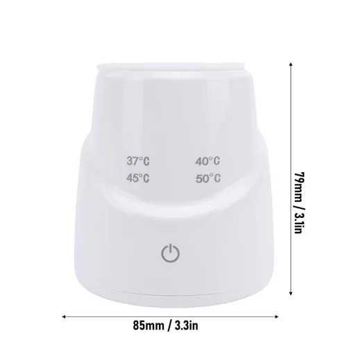 Vista 3 de Fafeicy Calentador de biberones portátil, calentador rápido de leche para bebés, calentador USB inalámbrico con batería de 4500 mAh, calefacción PTC