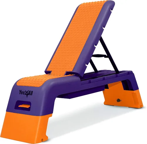 Vista 7 de Yes4All - Banca multifuncional para aeróbicos - Estación de fitness versátil, banco de pesas, step aeróbico, caja de pliometría para entrenamientos