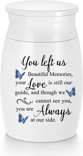 Vista 13 de Urna de aluminio para cenizas de mariposa, urna conmemorativa para cenizas humanas