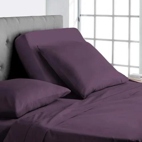 Vista 4 de Online Bedding Linen Flex Top - Cama tamaño Queen, 800 hilos, algodón egipcio de 18 pulgadas, sábanas divididas de bolsillo profundo para dormir