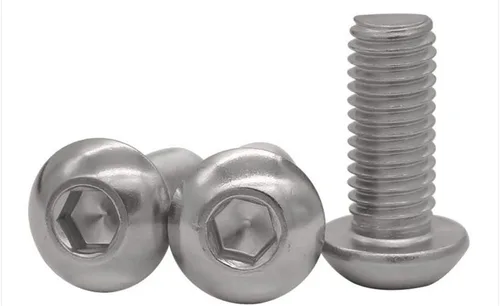 Vista 7 de 50 tornillos de cabeza de botón M3 x 0.315 in, tornillos de cabeza hexagonal Allen de acero inoxidable 304