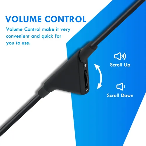 Vista 4 de Cable de repuesto para auriculares de 6.5 pies con control de volumen para Astro A40/A30/A10, cable de extensión de audio de 6.6 ft compatible