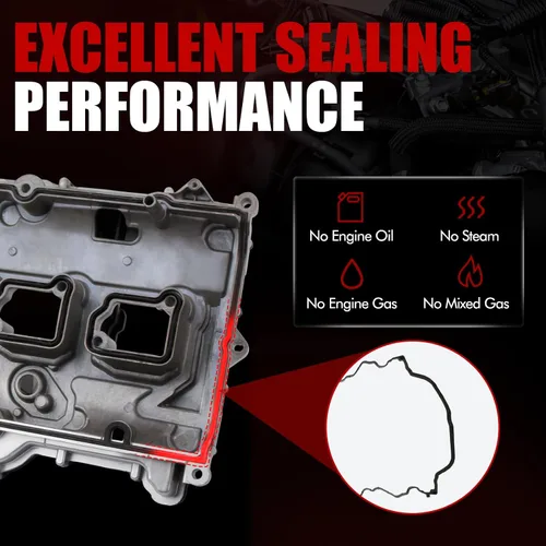 Vista 6 de MITZONE - Cubierta de válvula de motor de aluminio compatible con Mercedes Benz 1.8L Para Mercedes Benz C180 C200 E200 E250 SLK200 C250 C250