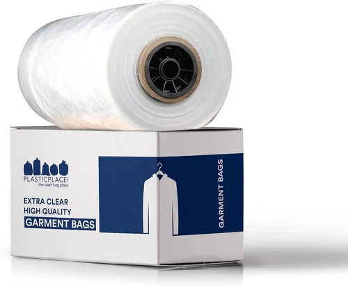 Vista 9 de Plasticplace Bolsa de plástico para prendas de tintorería de 0.65 mil, 21" x 7" x 30", transparente, 577