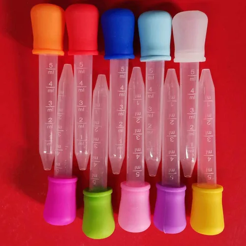 Vista 4 de 10 cuentagotas líquidos de 0.17 onzas líquidas y 2 cepillos, pipetas de silicona y plástico de transferencia con punta de bombilla para moldes