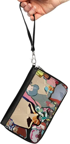 Vista 2 de Buckle-Down Cartera rectangular con cremallera de PU para mujer, Cenicienta, 7.5"x4.5", Cenicienta, Buckle-down Pu Cremallera Alrededor Cartera