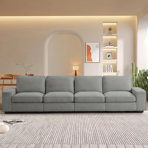 Vista 9 de TEKAMON - Sofá modular de 73" con almacenamiento en el asiento, sofá biplaza moderno de tela de chenilla para sala de estar, oficina, apartamento