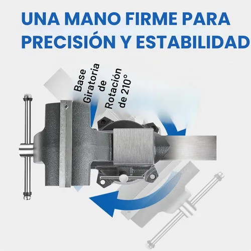 Vista 5 de Forward CR40A - Tornillo de banco de 4.5 pulgadas resistente con yunque y base giratoria de 210° 6,600LBS Clamping Force 4.5" Jaw Width, 5" Max
