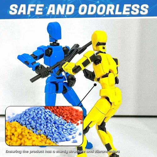 Vista 4 de Baiyou Conjunto de figuras de acción T13 con caja, 13 figuras de acción impresas en 3D de robot Titan 13, figura de acción T13 ya montada, figura