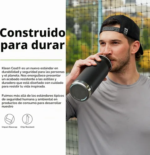 Vista 3 de Klean Kanteen TKWide 32oz (con tapa giratoria) - Negro