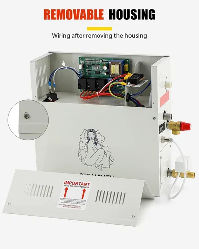 Vista 5 de CGOLDENWALL Generador de vapor de 4.5kw Generador de baño de vapor de baño de sauna para baño de baño de vapor para el ³ adecuado de la calefacción