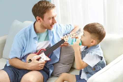 Vista 6 de Hape Aprende con Luces Armónica Capacidad de Carga USB Modo de Aprendizaje y Banda Instrumento Musical