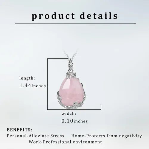 Vista 6 de ZPMMPZ Waterdrop Pendant Necklace for Women Girls Teardrop Necklace Natural Stone Teardrop Necklace Jewelry Gifts for Mom Mother's Day Birthday