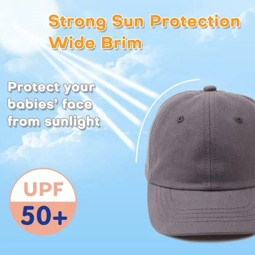 Vista 20 de Peecabe Gorra de béisbol para niños pequeños, unisex, de algodón, ajustable, para bebés, niños, gorra de béisbol para niñas de 1 a 5 años