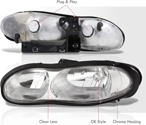 Vista 5 de AJP Distributors Carcasa cromada, faros reflectores de esquina transparente, señal de conducción, juego de lámparas de parachoques izquierda