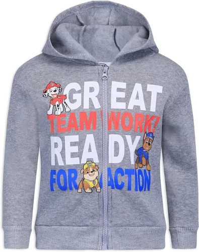 Vista 5 de Paw Patrol Nickelodeon Marshall, Rubble and Chase - Paquete de 2 sudaderas con capucha para niños pequeños y pequeños, color azulblanco