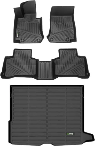 Vista 30 de HAFIDI® Juego de alfombrillas y forro de carga para Kia EV9 2024 2025 2026 (no apto para sillas de relajación), protección para todo tipo de clima