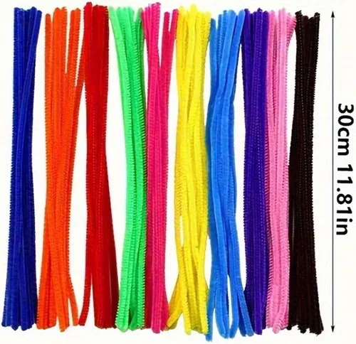 Vista 6 de Pipe Cleaners 800pcs Pipe Cleaners Craft Supplies 11.8" Multi Random Color 30 Colors Bulk for DIY Art and