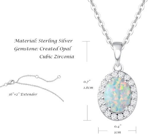 Vista 3 de Regalo para el día de San Valentín, joyería de piedra natal de octubre, plata de ley, ópalo, rubí, aretes de ópalo blanco, joyería fina para mujer