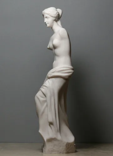 Vista 4 de Afrodita Venus De Milo Diosa de la Belleza Estatua de Alabastro Escultura Desnuda Mujer