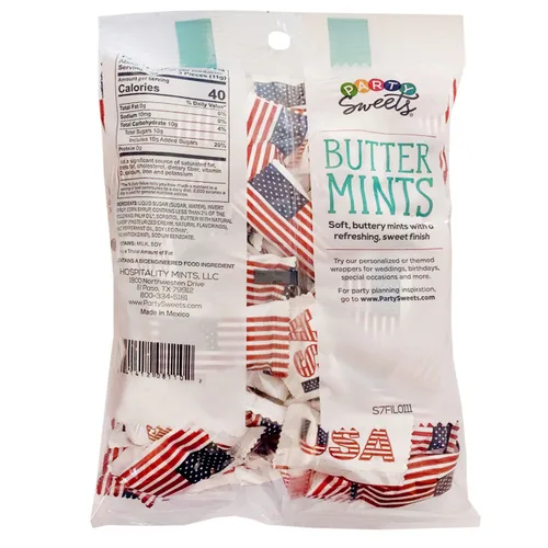 Vista 3 de Party Sweets By Hospitality Mints Flag Buttermints, bolsas de 7 onzas (paquete de 6)