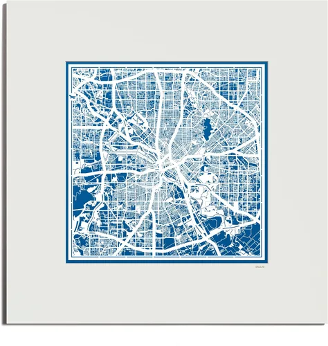 Vista 137 de O3 Design Studio San Diego, CA Paper Cut Map Matted Grey 20x20 in Paper Art