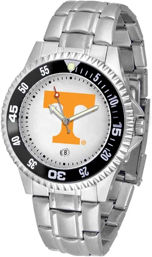 Vista 6 de SunTime Reloj de cuarzo de 1.575 in para hombre, correa de acero inoxidable de 0.787 in, esfera Gameday