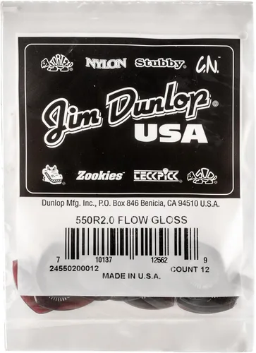 Vista 4 de Jim Dunlop Flow Gloss Pick 2.0MM - Paquete de 12