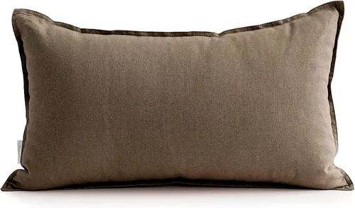 Vista 18 de Jeanerlor - Funda de cojín sólida de lino y algodón para decoración, de 18x18 pulgadas, funda de almohada especial para sofá, cama, silla