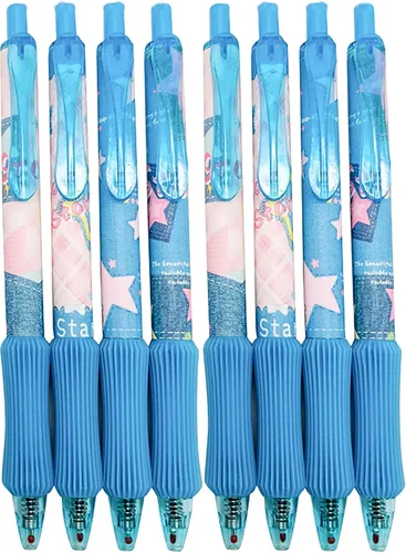 Vista 26 de 8 bolígrafos retráctiles lindos y estéticos, bolígrafos de gel con tinta para escribir con punta fina suave de 0,5 mm, bolígrafos de impresión