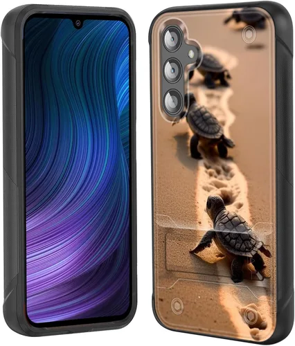 Vista 66 de Funda para Galaxy S24 Plus con soporte, doble capa híbrida de policarbonato duro y silicona suave, resistente a prueba de golpes, funda protectora