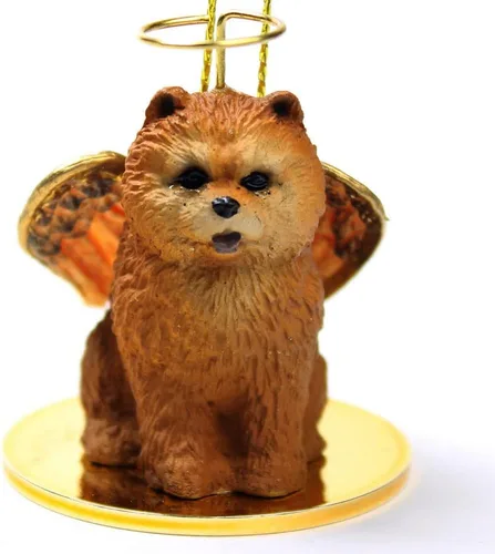 Vista 102 de Conversation Concepts Adorno navideño: Chihuahua, pelo largo 19-Dorado