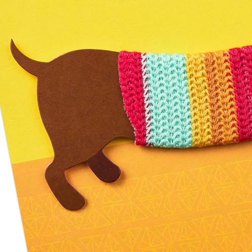 Vista 5 de Hallmark tarjeta de felicitación para cumpleaños, Dog in Sweater