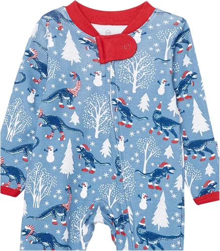 Vista 7 de HonestBaby Sleep and Play Footed Holiday Pajamas One-Piece Sleeper Zip-front Organic Cotton PJs Baby Boys, Girls, Unisex
