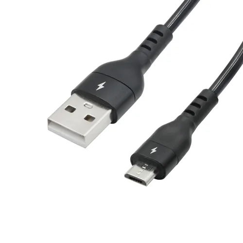 Vista 2 de Cable de resorte de expansión micro USB de 1 a 2 pies, USB en espiral a macho a micro USB macho cable de resorte de carga y transferencia de datos