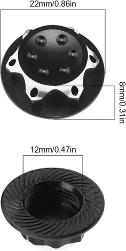Vista 4 de 4 piezas de tuerca hexagonal de 0.669 in para automóvil a control remoto, cubierta antipolvo, repuesto para 1/8, modelo de automóvil RC todoterreno