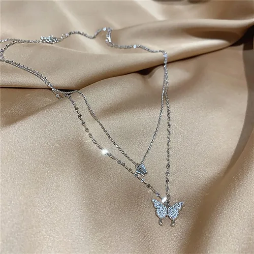 Vista 4 de XIANGLIANG Collar multicapa para mujer, colgante de varias capas, collares y collares para mujer, joyería de disfraz