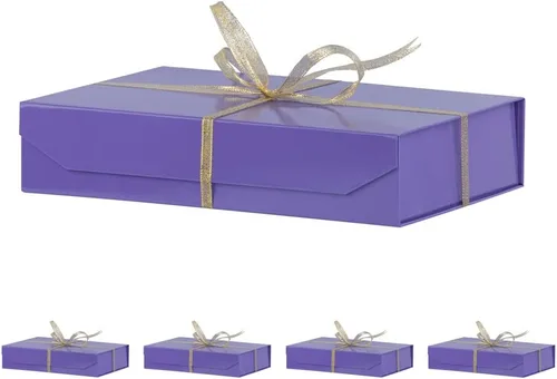 Vista 21 de 1 paquete de caja de regalo negra con tapas, pequeña de 12 x 8 x 2.7 pulgadas, cajas de regalo para ropa, cajas de regalo para camisas con cinta