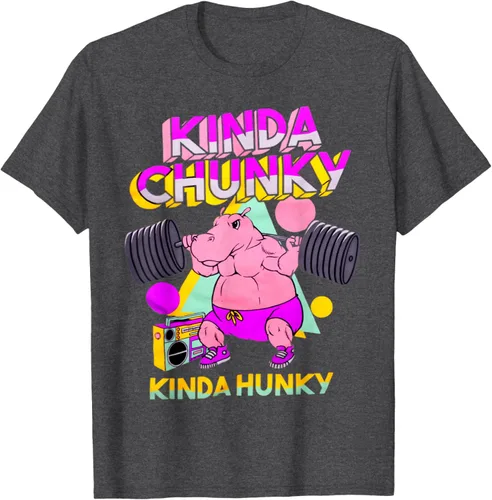 Vista 27 de Kinda Chunky Kinda Hunky, camiseta de gimnasio para culturismo, Negro