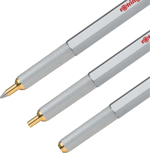 Vista 3 de Rotring Bolígrafo retráctil 800, punta media, color plateado
