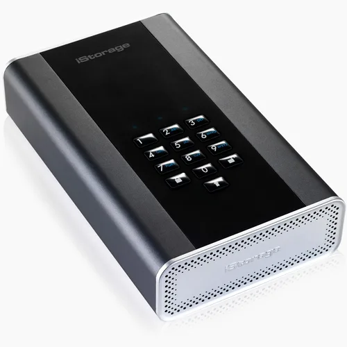 Vista 2 de iStorage diskAshur DT2 256-bit 10TB Certificado FIPS Nivel 3 Disco duro de escritorio cifrado seguro Protección con contraseña